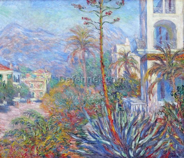 Custom Oil Painting Reproduction of Villas at Bordighera (1884) by Claude Monet – Expertly Crafted by Dafen Village Artists