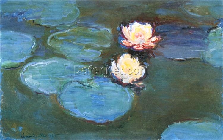 Hand-Painted Water Lilies Oil Painting by Claude Monet – Available in Custom Sizes – Dafen Village Studio