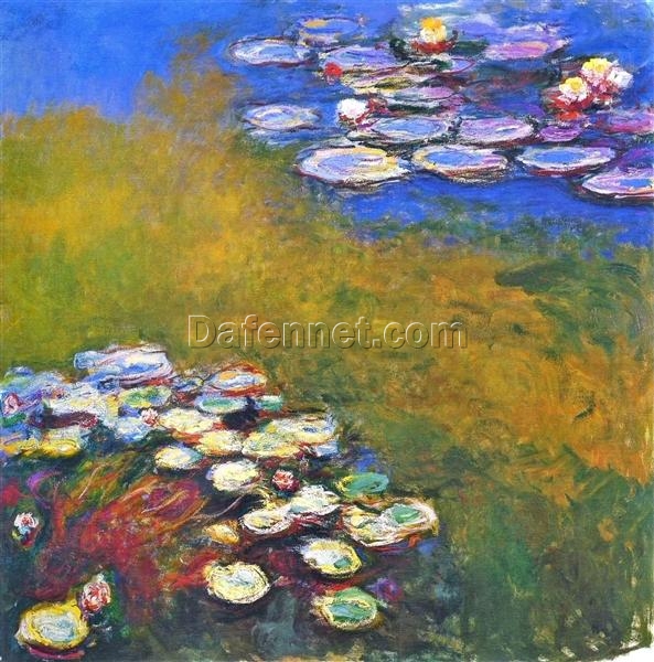 Water Lilies by Claude Monet (1914-1917) – Vibrant Hand-Painted Oil Painting Reproduction, Dafen Village Studio