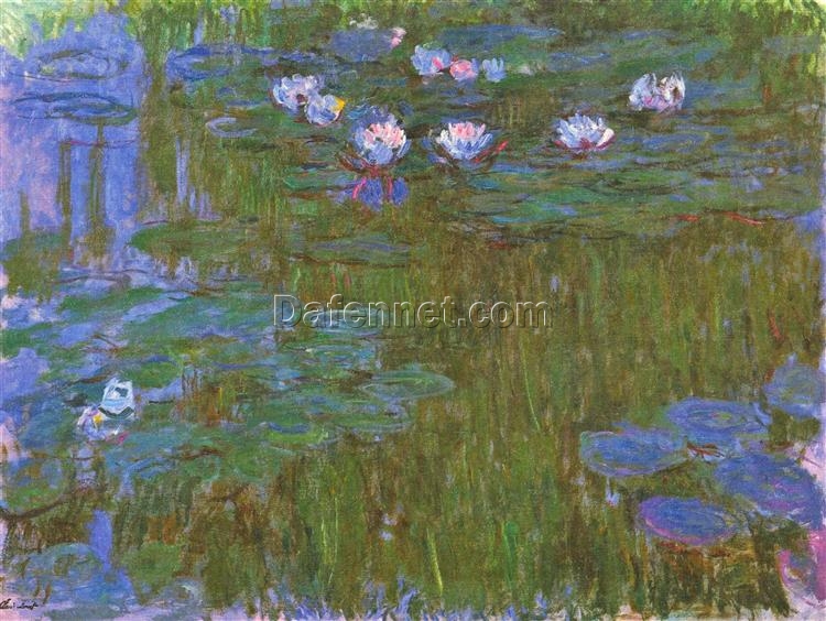 Water Lilies (1914-1917) by Claude Monet – Beautiful Custom Oil Painting Reproduction, Dafen Village Studio