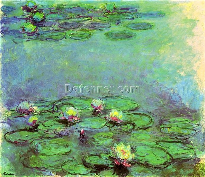 Water Lilies by Claude Monet (1914-1917) – Custom Oil Painting, Handcrafted for Your Home, Dafen Village Studio