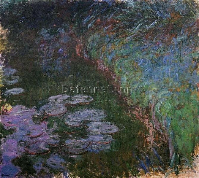 Claude Monet Water Lilies (1914-1917) – Elegant Hand-Painted Oil Painting, Made by Dafen Village Studio Artists