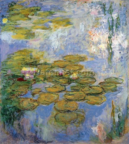 Water Lilies (1916-1919) by Claude Monet – Stunning Hand-Painted Custom Oil Painting Reproduction, Dafen Village