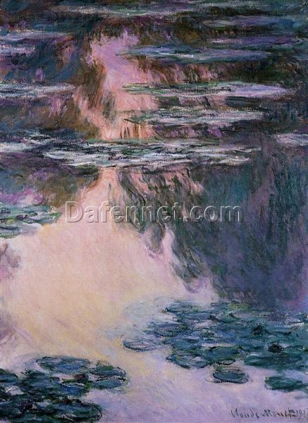 Water Lilies (1907) by Claude Monet – Fine Art Oil Painting Reproduction, Dafen Village Studio Customization