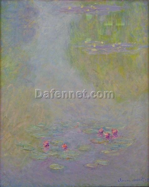 Water Lilies (1908) by Claude Monet | High-Quality Impressionist Oil Painting, Dafen Village Studio