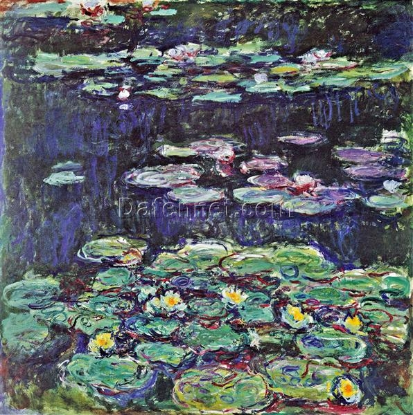 Water Lilies 1914 by Claude Monet – High-Quality Oil Painting Reproduction, Expertly Painted in Dafen Village