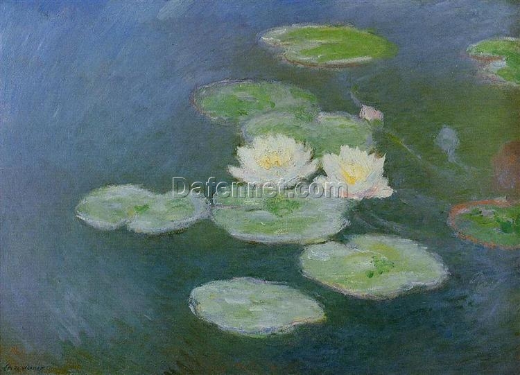 Water Lilies, Evening Effect by Claude Monet (1897-1899) – Custom Oil Painting Reproduction, Handcrafted by Dafen Village Artists