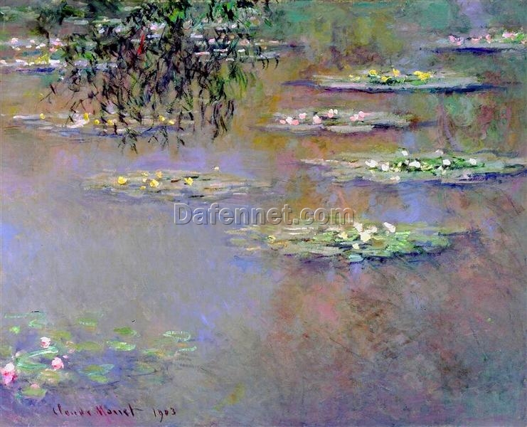 Water Lilies 1903 – Reproduction of Claude Monet’s Iconic Artwork, Hand-Painted on Canvas