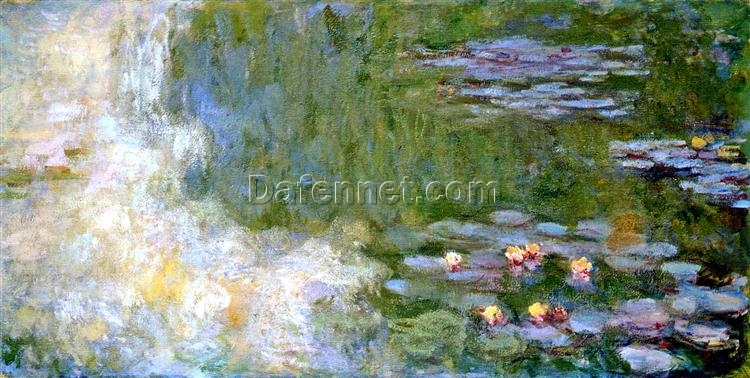 Water Lily Pond by Claude Monet (1917-1919) – Elegant Custom Oil Painting, Expertly Made by Dafen Village