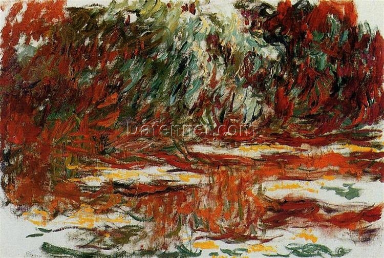 Water Lily Pond by Claude Monet (1918-1919) – Stunning Custom Oil Painting, Expertly Made by Dafen Village