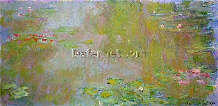 Water Lily Pond (1917) by Claude Monet – High-Quality Oil Painting Reproduction, Made by Dafen Village