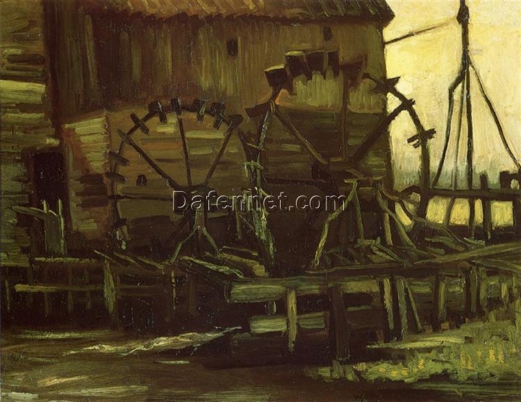 Buy Van Gogh’s Water Wheels of Mill at Gennep (1884) – Fine Art Oil Painting Reproduction