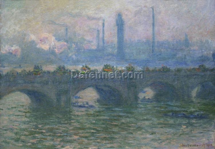 Claude Monet Waterloo Bridge (1901) – Custom Oil Painting Reproduction, Expertly Crafted by Dafen Village