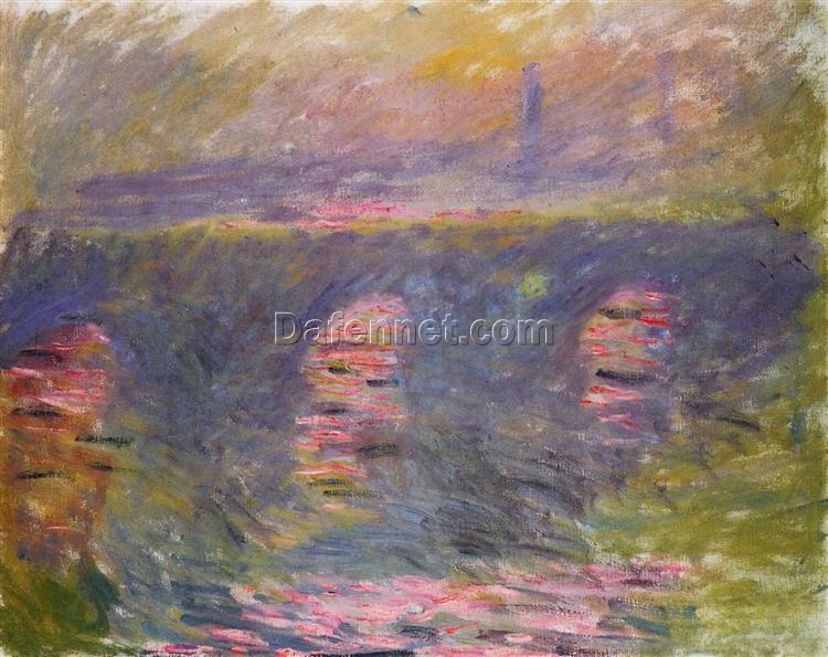 Claude Monet Waterloo Bridge (1899-1901) – Premium Hand-Painted Oil Painting Reproduction, Dafen Village