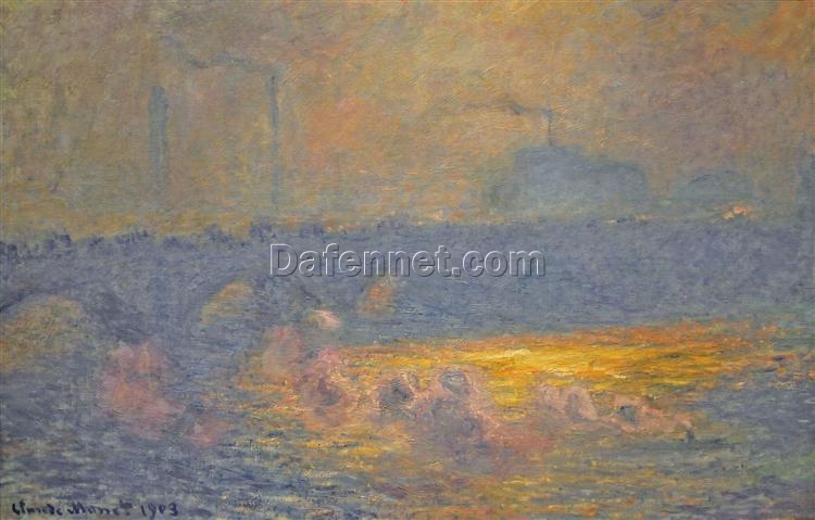 Waterloo Bridge by Claude Monet (1903) – Stunning Custom Oil Painting, Expertly Crafted by Dafen Village