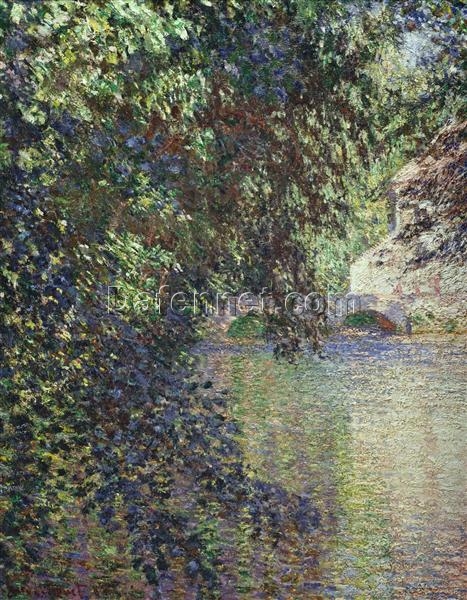 Claude Monet Watermill at Limetz (1888) – High-Quality Custom Oil Painting Reproduction, Dafen Village