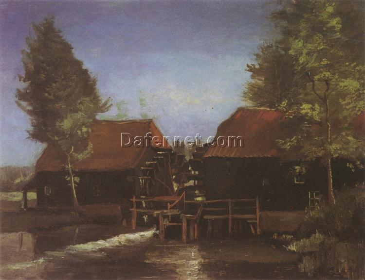 Vincent van Gogh Watermill in Kollen (1884) – Hand-Painted Oil Painting Reproduction