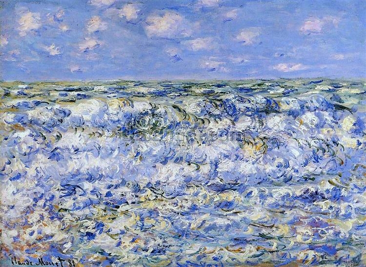 Claude Monet Waves Breaking (1881) – Premium Hand-Painted Oil Painting Reproduction, Dafen Village