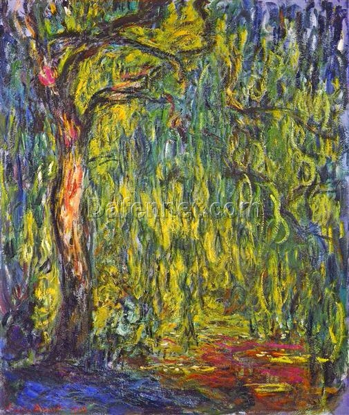 Weeping Willow (1918) by Claude Monet – Custom Oil Painting Reproduction, Handcrafted by Dafen Village Artists