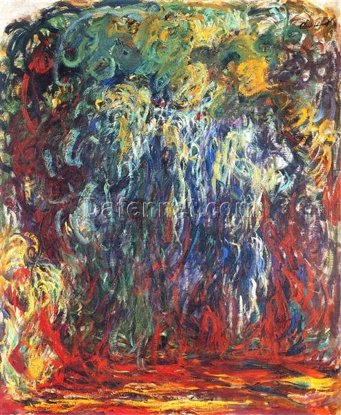 Weeping Willow, Giverny by Claude Monet (1920-1922) – Stunning Custom Oil Painting, Expertly Crafted by Dafen Village