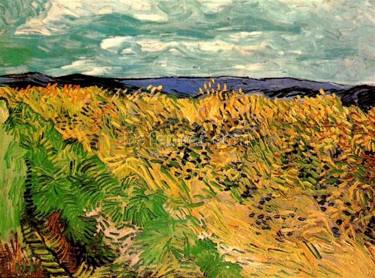 Wheat Field with Cornflowers by Vincent van Gogh – 1890 Oil Painting Reproduction