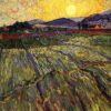 wheat field with rising sun 1889