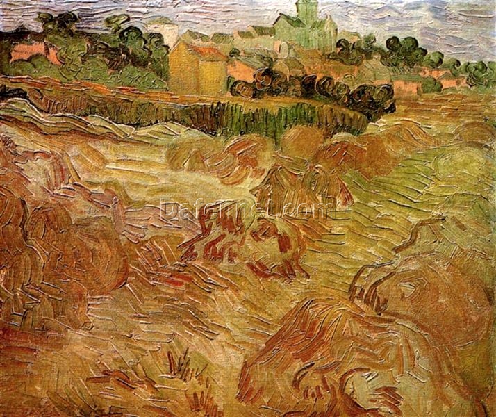 Post-Impressionist Masterpiece: Wheat Fields with Auvers by Vincent van Gogh – 1890