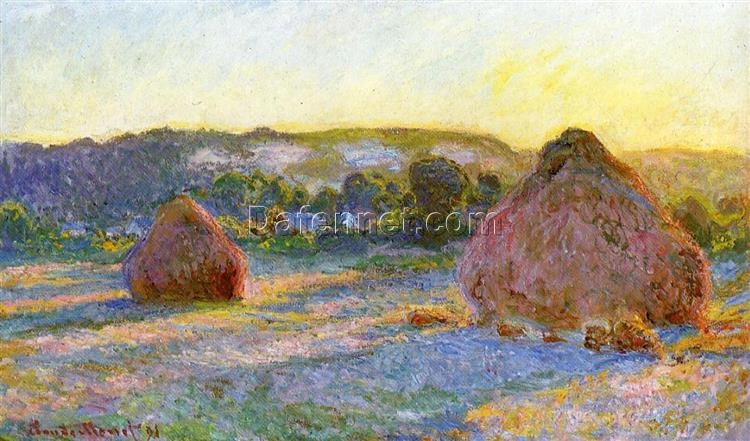 Stacks of Wheat (End of Summer) by Claude Monet – 1890-1891 – Hand-Painted Oil Artwork for Modern Home Decor