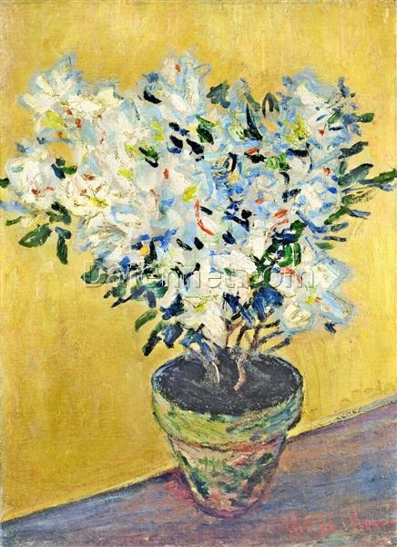 Claude Monet White Azaleas in a Pot (1882-1885) – High-Quality Custom Oil Painting Reproduction, Dafen Village