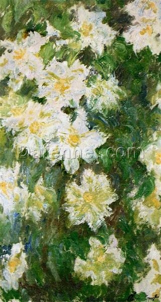 White Clematis (1887) by Claude Monet – Handcrafted Oil Painting Reproduction, Dafen Village Masterpiece