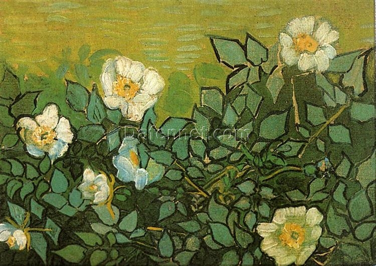 Vincent van Gogh Wild Roses (1890) – Elegant Floral Still Life Canvas Art