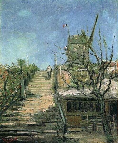 1886 Windmill on Montmartre by Vincent van Gogh – Stunning Paris Scene Canvas Art