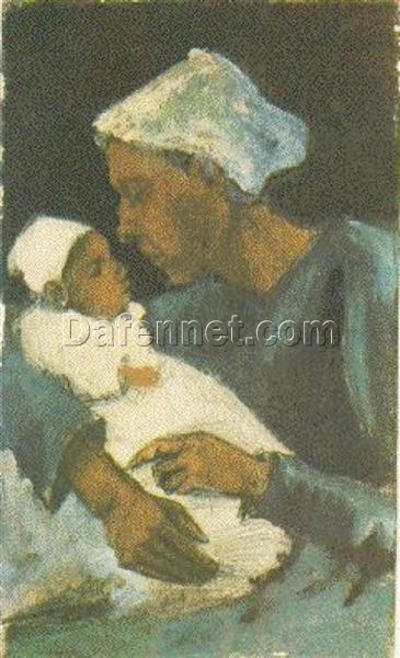 Woman Sien with Baby on Her Lap – 1882 Vincent van Gogh Portrait Art Print