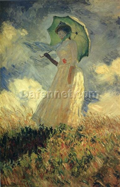 Woman with a Parasol (1886) by Claude Monet – Handcrafted Oil Painting Reproduction, Dafen Village Masterpiece