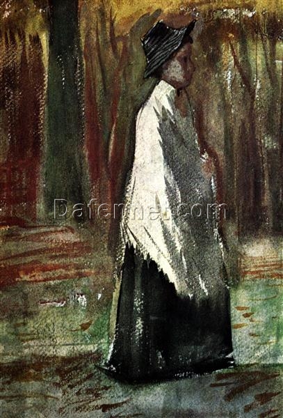 1882 Woman with White Shawl in a Wood – Van Gogh’s Expression of Solitude and Nature