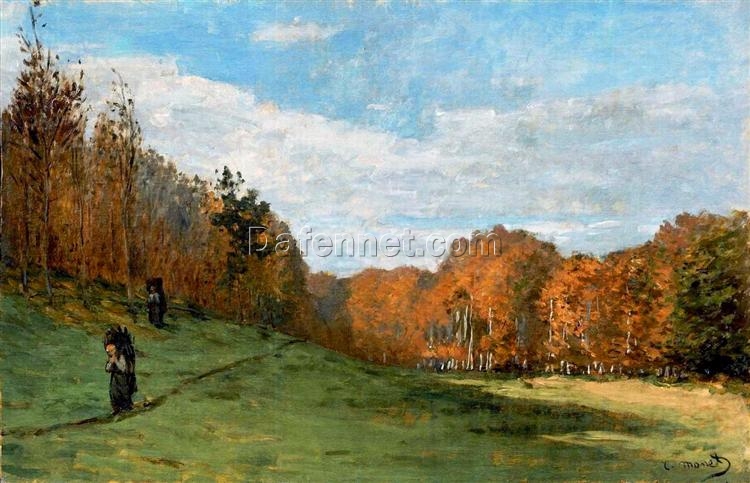 Woodbearers in Fontainebleau Forest (1864) by Claude Monet – Stunning Custom Oil Painting, Expertly Crafted by Dafen Village