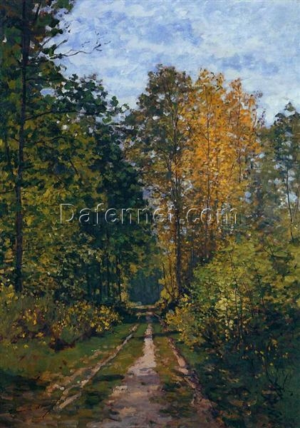 Claude Monet Wooded Path (1865) – High-Quality Hand-Painted Oil Painting Reproduction, Dafen Village