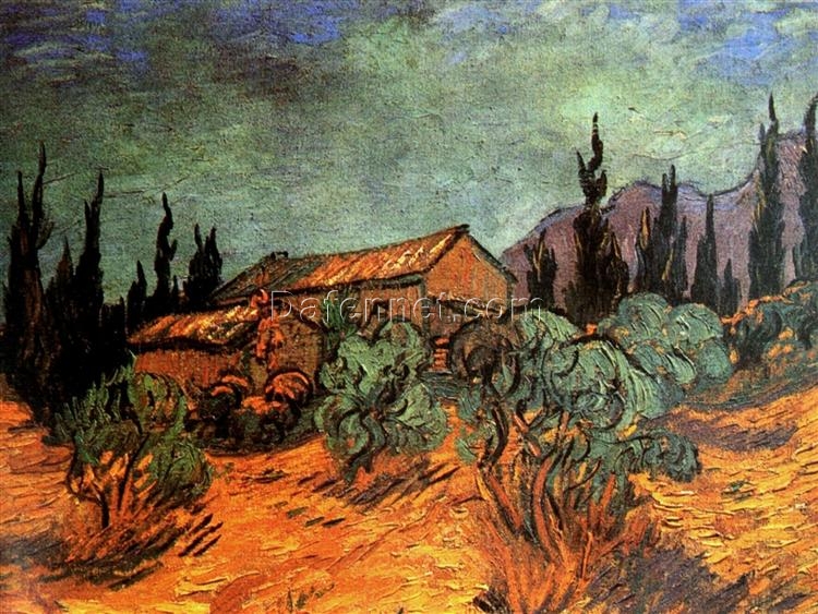 Wooden Sheds (1889) – Van Gogh’s Atmospheric Rural Landscape