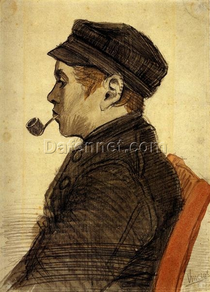 Authentic Van Gogh “Young Man with a Pipe” Reproduction – Hand-Painted Oil Painting on Canvas from Dafen Village