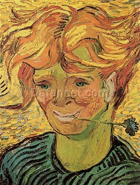 Dafen Village Oil Painting Reproduction – “Young Man with Cornflower” by Van Gogh | Beautiful Custom Artwork for Your Home