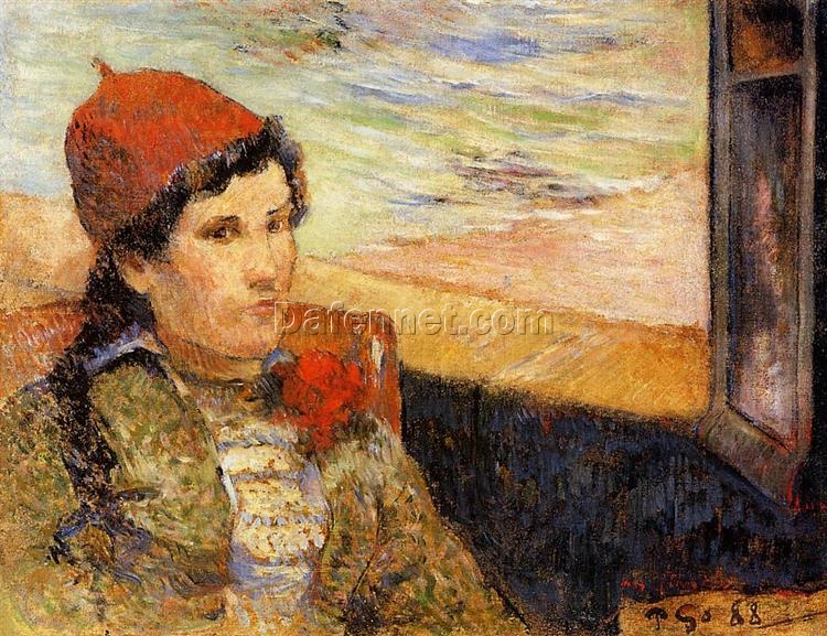 Buy Paul Gauguin’s “Young Woman at the Window” 1888 – Premium Oil Painting Reproduction | Custom Handcrafted Canvas Art