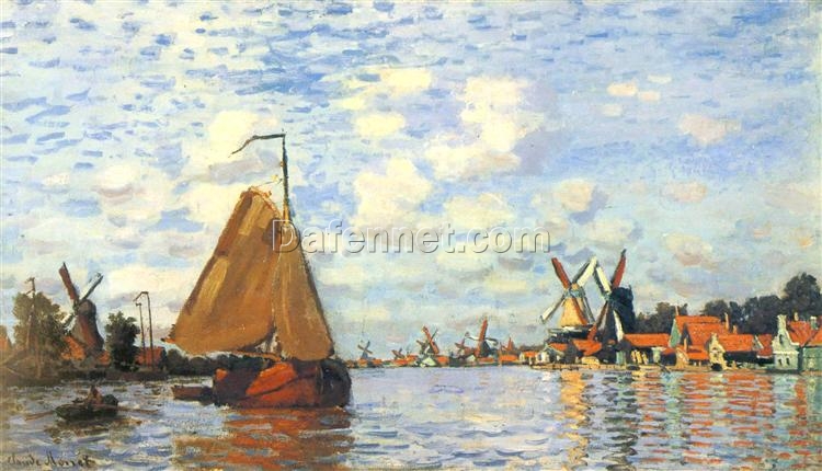 Claude Monet Zaan at Zaandam (1871) – Beautiful Custom Oil Painting Reproduction, Dafen Village Studio