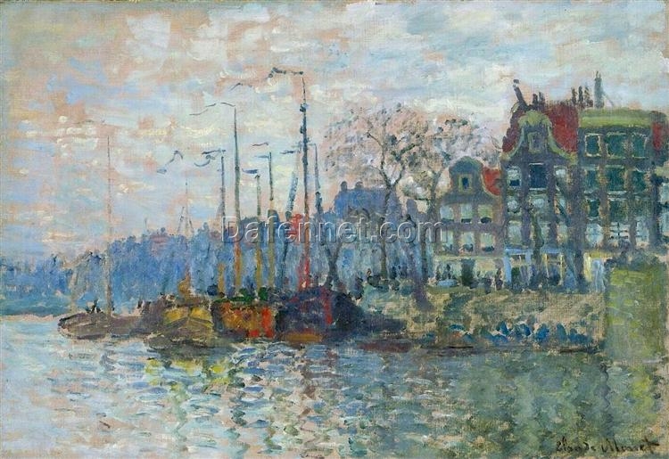 Claude Monet Zaandam, The Dike (1874) – Premium Handcrafted Oil Painting Reproduction, Dafen Village