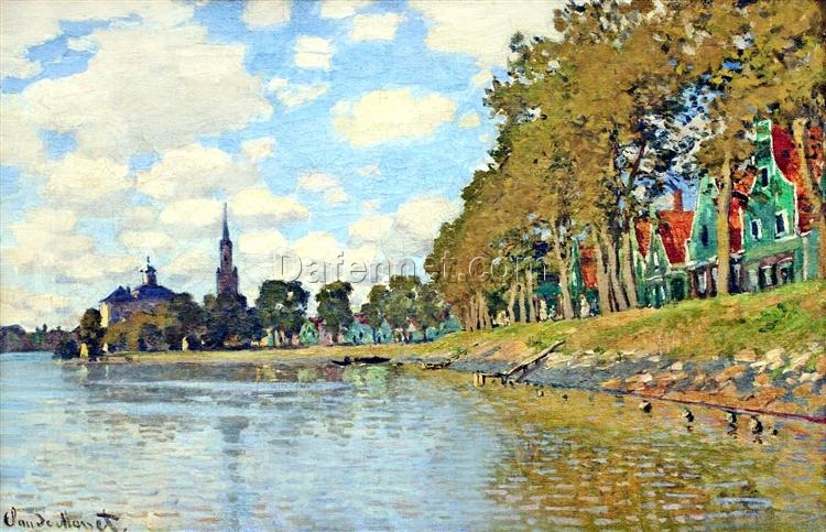 Zaandam (1871) by Claude Monet – Elegant Hand-Painted Oil Painting, Made by Dafen Village