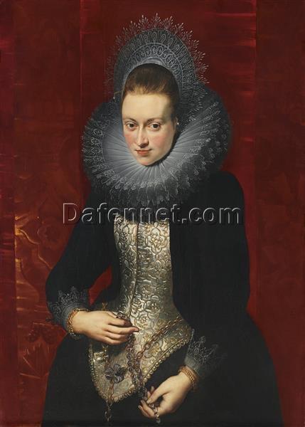 Baroque Masterpiece: Portrait of a Young Woman with a Rosary by Peter Paul Rubens