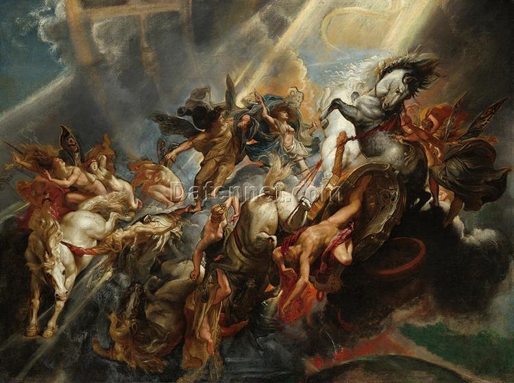 Rubens’ The Fall of Phaeton – Stunning Baroque Oil Painting of Greek Mythology, National Gallery of Art