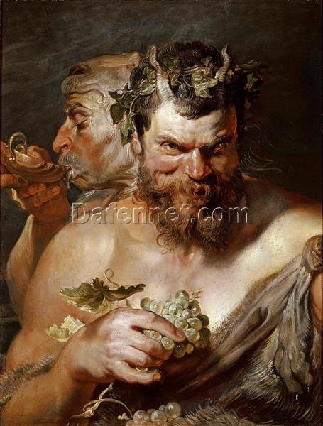 Two Satyrs – Oil Painting Reproduction by Peter Paul Rubens (1618-1619)