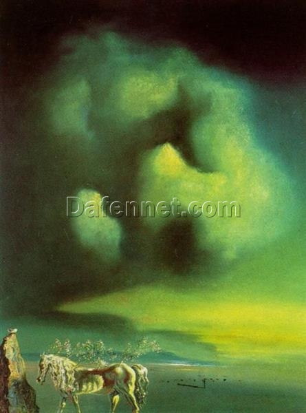 Plant Transformation – Inspired by Salvador Dali, Surrealist Landscape Oil Painting Reproduction