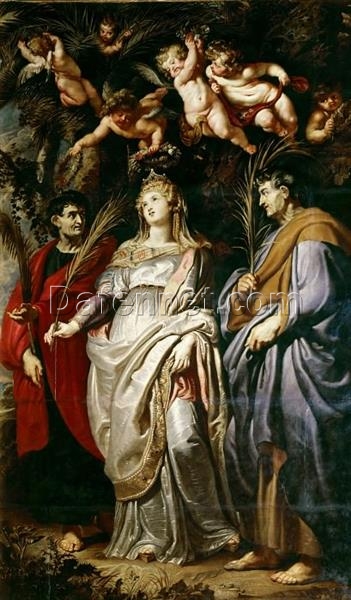 St. Domitilla, St. Nereus, and St. Achilleus – Baroque Religious Art by Rubens, 1608