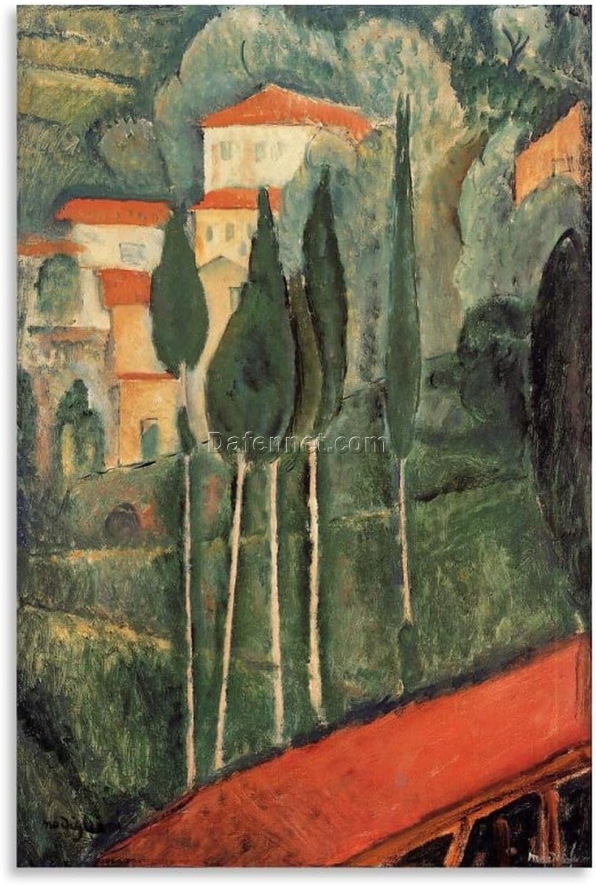 Amedeo Modigliani’s Landscape – Expressionist Masterpiece Painting Replica